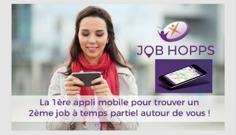 Job HOPPS, 1ère application en France pour proposer un 2ème emploi à temps partiel et en CDI