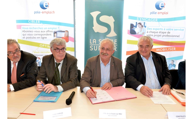 Signature Convention Emploi pour le projet Bois-Sacré de La Seyne-sur-Mer avec Constructa