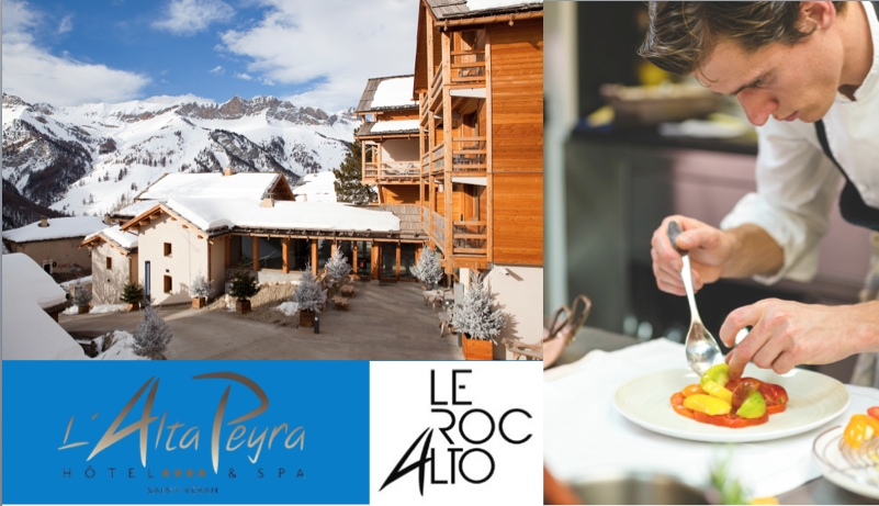 Le restaurant panoramique et gastronomique « Le Roc Alto » affiche fièrement pour l’été son étoile au Guide Michelin