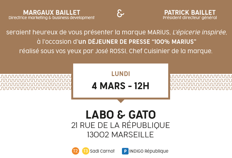 Dejeuner Presse Marius Bernard Sas Presente Sa Nouvelle Marque Marius A Marseille
