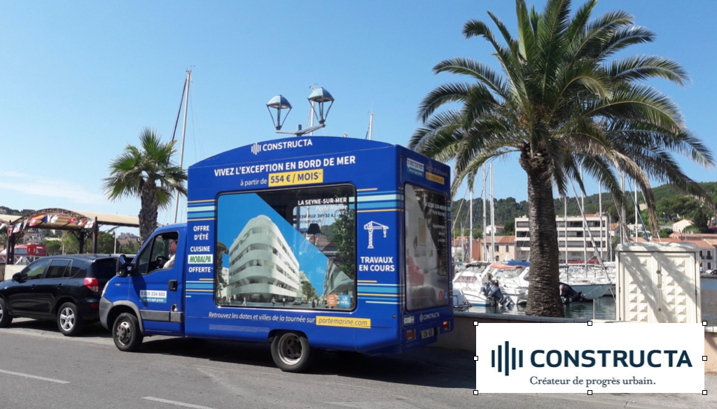 Pendant tout l'été, l'Immotruck de Constructa sillonne les côtes varoises